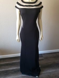 Windsor long stretch black formal dress 10
